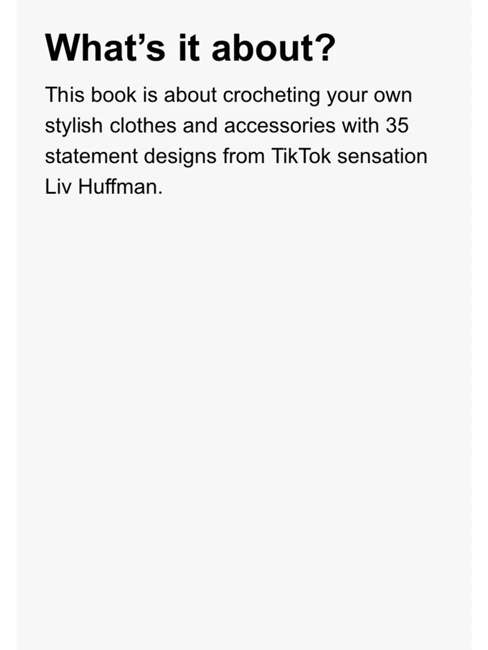 Liv Huffman Contemporary Crochet Book